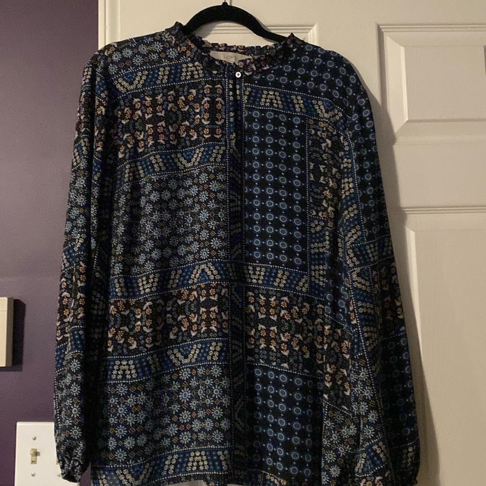 Women’s Loft long-sleeve gauzy blouse